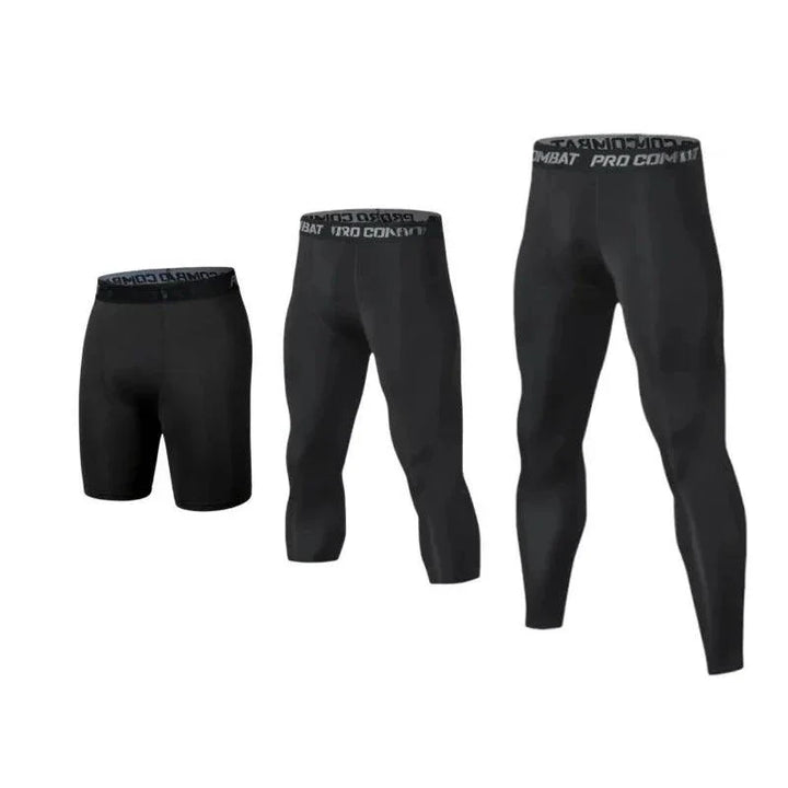 Mens Compression Running Tights Athletic Workout Baselayer Shorts And Leggings