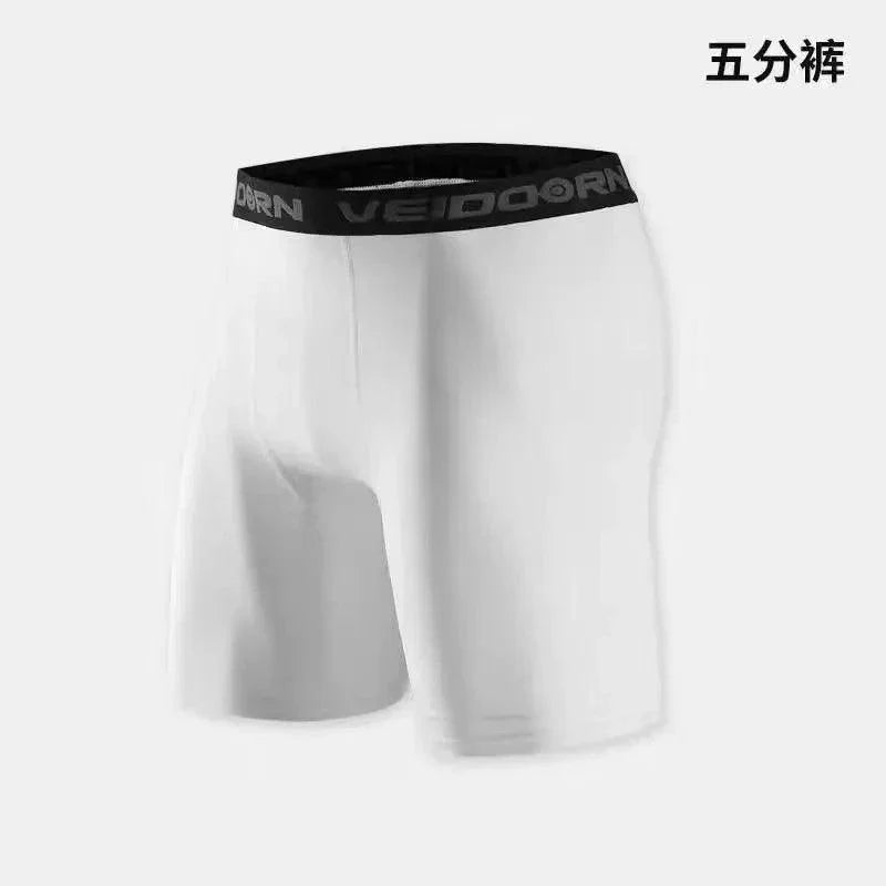 Mens Compression Running Tights Athletic Workout Baselayer Shorts And Leggings