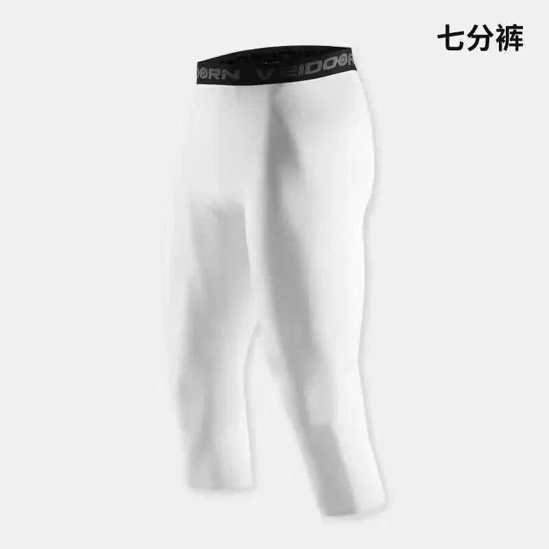 Mens Compression Running Tights Athletic Workout Baselayer Shorts And Leggings