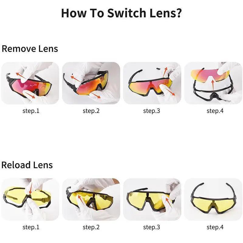 Polarized Sports Cycling Glasses With UV400 Protection For Running And Fishing