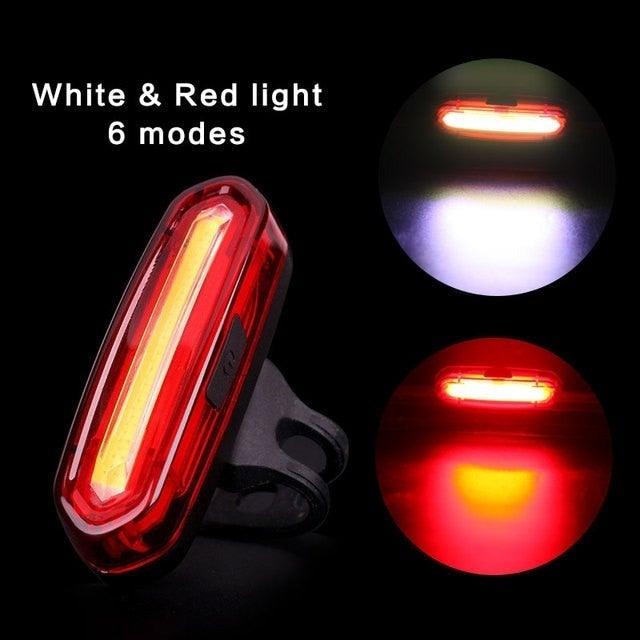 Rechargeable LED Bicycle Tail Light For Safe Night Riding Visibility Support