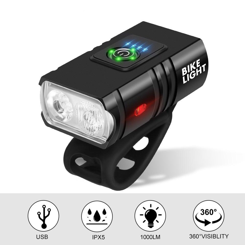 USB Rechargeable LED Bike Lights Set For Safe Night Cycling Adventures