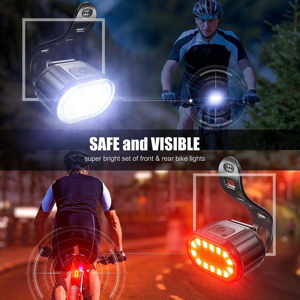 USB Rechargeable LED Bike Lights Set For Safe Night Cycling Adventures