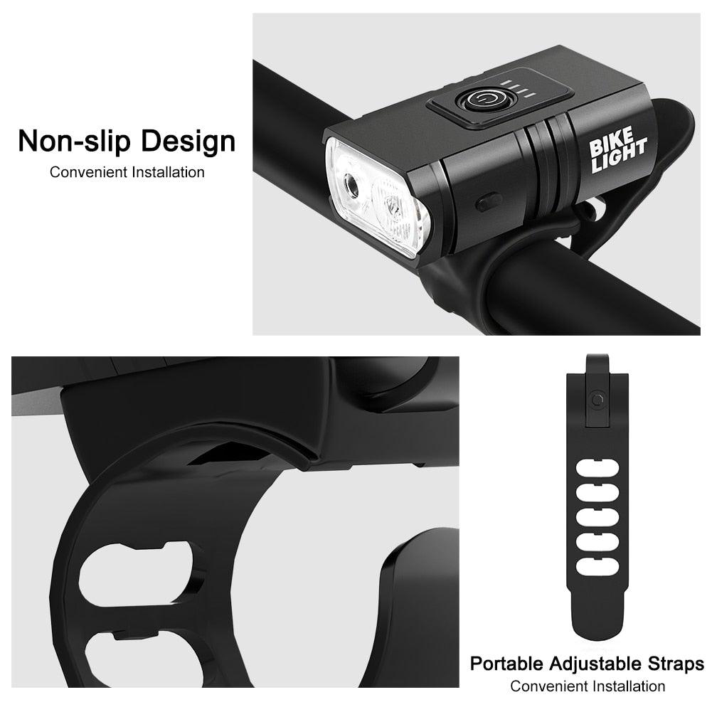 USB Rechargeable LED Bike Lights Set For Safe Night Cycling Adventures
