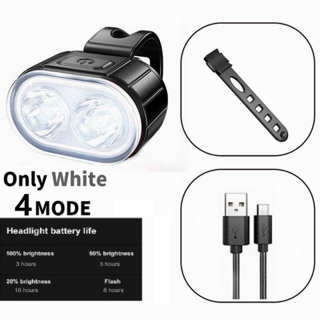 USB Rechargeable LED Bike Lights Set For Safe Night Cycling Adventures