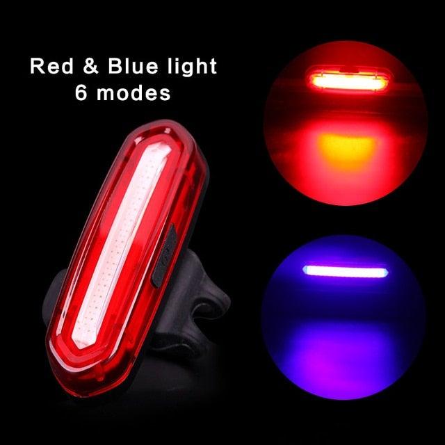 Rechargeable LED Bicycle Tail Light For Safe Night Riding Visibility Support