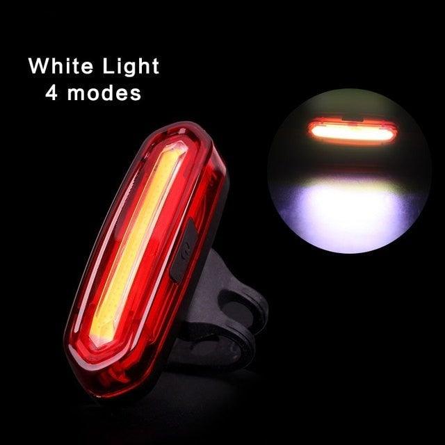 Rechargeable LED Bicycle Tail Light For Safe Night Riding Visibility Support