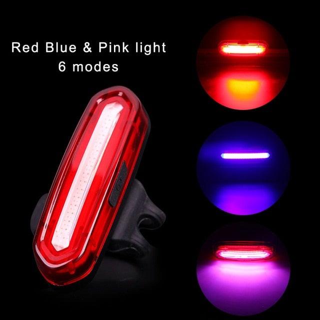 Rechargeable LED Bicycle Tail Light For Safe Night Riding Visibility Support