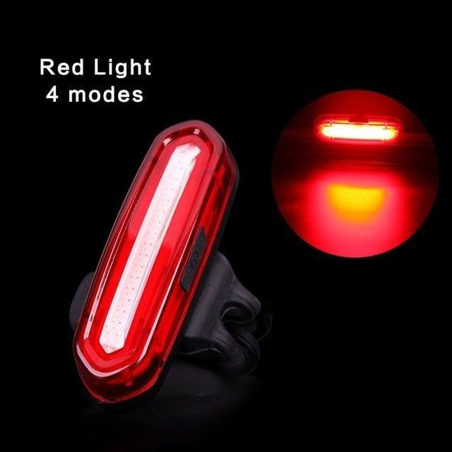 Rechargeable LED Bicycle Tail Light For Safe Night Riding Visibility Support