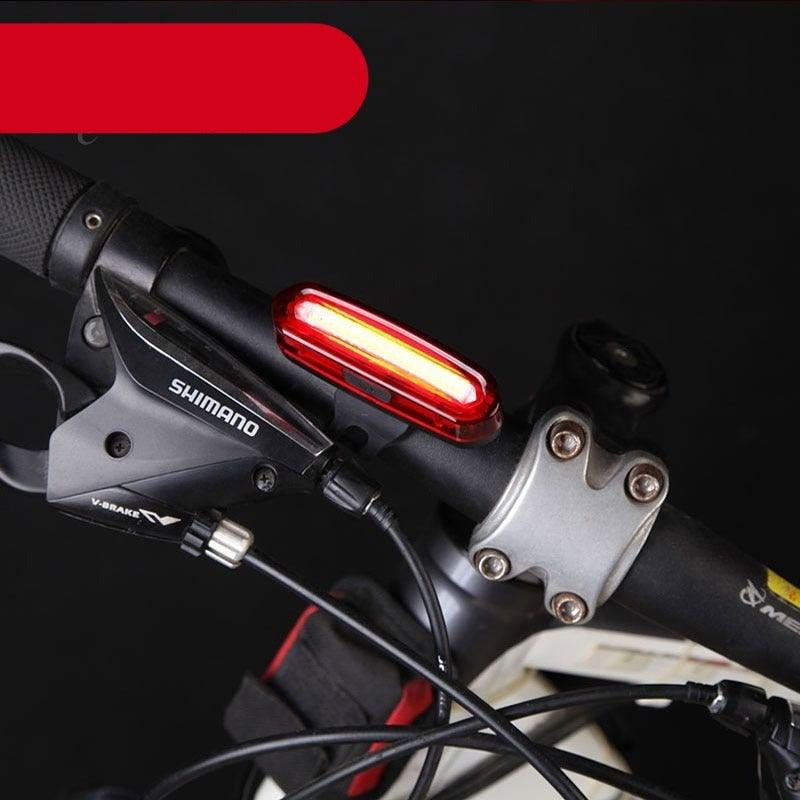 Rechargeable LED Bicycle Tail Light For Safe Night Riding Visibility Support