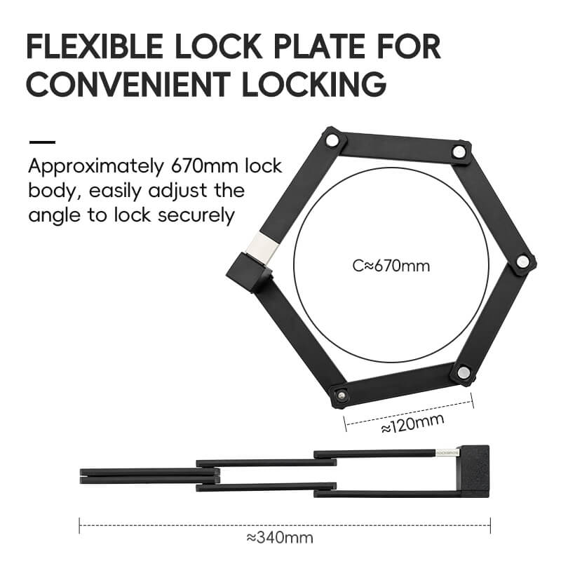 Folding Bike Lock Key Type Anti-Theft Bicycle Lock