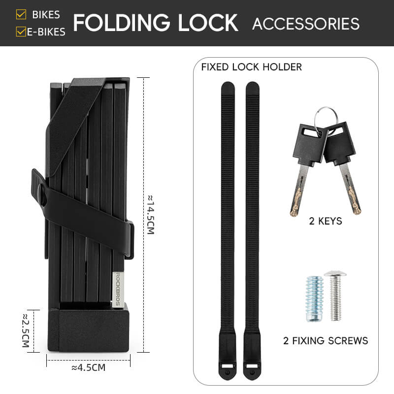 Folding Bike Lock Key Type Anti-Theft Bicycle Lock