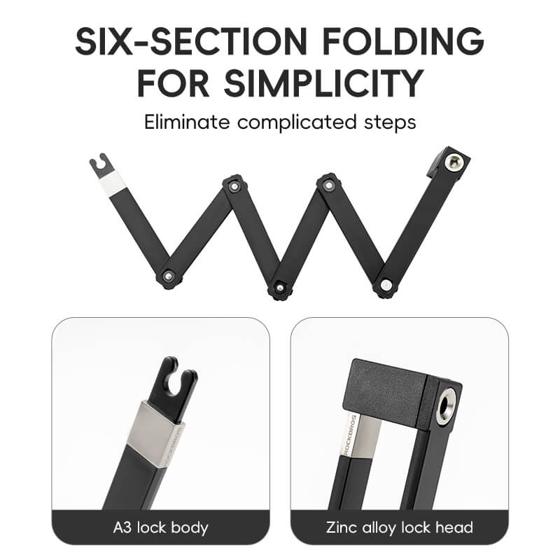 Folding Bike Lock Key Type Anti-Theft Bicycle Lock